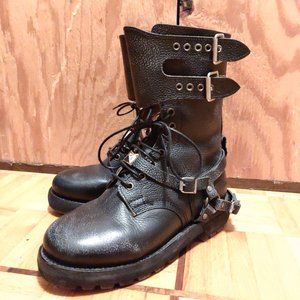 The Kooples Leather Strap Punk Boots